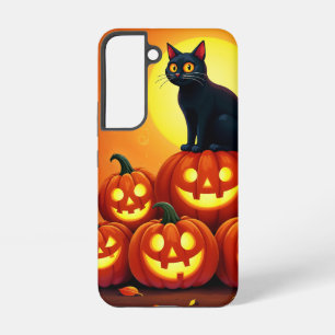 Festliche Halloween-Kunst im Herbst mit schwarzem Samsung Galaxy Hülle
