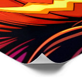 Festliche Halloween-Spuk Hausdarstellung Poster (Ecke)