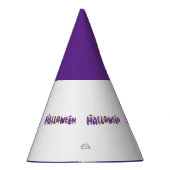 Festliche Halloween Text Royal Lila Handwerksartik Partyhütchen (Rechts)