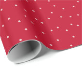 Festliche Hand gezogen Rosa Pink Polka Dot Weihnac Geschenkpapier (Rolleneckpunkt)