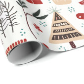 Festliche, handGezeichnet Muster Geschenkpapier (Rolleneckpunkt)