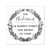 Festliche handgezeichnet Xmas Feuerwehr-Rücksendea Permastempel (Design)