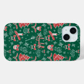 Festliche handgezeichnete Doodles mit individuelle Case-Mate iPhone Hülle (Rückseite (Horizontal))