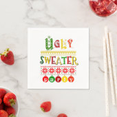 Festliche hässliche Weihnachtspullover-Party Serviette (Beispiel)