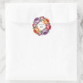 Festliche, helle, vintage Rosenhochzeit Runder Aufkleber (Tasche)