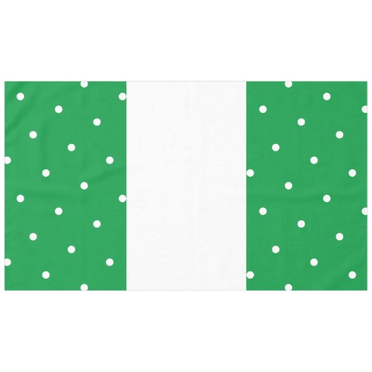 Festliche, hellgrüne Polka gepunktete Streifen Tischdecke (Vorderseite (Horizontal))