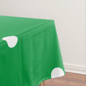 Festliche, hellgrüne Polka gepunktete Streifen Tischdecke (Beispiel)