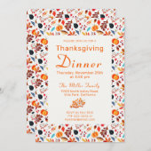 Festliche Herbstfarben Einladung (Vorne/Hinten)