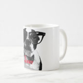 Festliche Hipster-Boston-Terrier-Tasse!! Kaffeetasse (VorderseiteRechts)