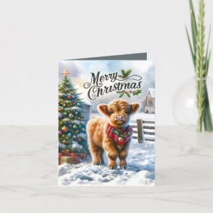 Festliche Hochland Kuh Land Weihnachten