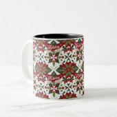 Festliche "Holiday Cheer" Tasse mit Schneeflocken  (Vorderseite Links)
