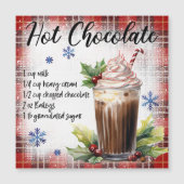 Festliche Hot Chocolate Magnetkarte (Vorderseite)
