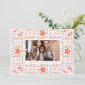 Festliche Hübsche Weihnachtsfotokarte Feiertagskarte (Stehend Vorderseite)