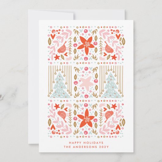 Festliche Hübsche Weihnachtskarte Feiertagskarte (Vorderseite)