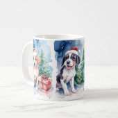 Festliche Hunde Weihnachts-Tasse Kaffeetasse (Vorderseite Links)