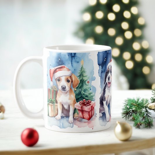 Festliche Hunde Weihnachts-Tasse Kaffeetasse