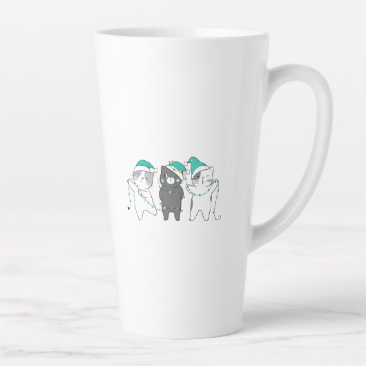 festliche Hüte, Weihnachtslichter Milchtasse (Rechts)
