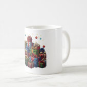 Festliche Illustrierte Weihnachtsgeschenke Pile Kaffeetasse (VorderseiteRechts)