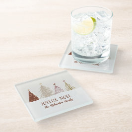 Festliche Joyeux Weihnachten Weihnachtsfeiertage F Glasuntersetzer