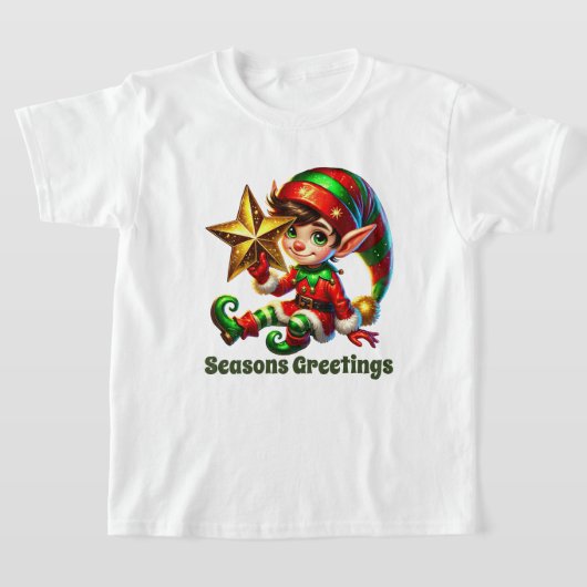 Festliche Jungen Frohe Festtage Weihnachten T-Shirt (Ablage )