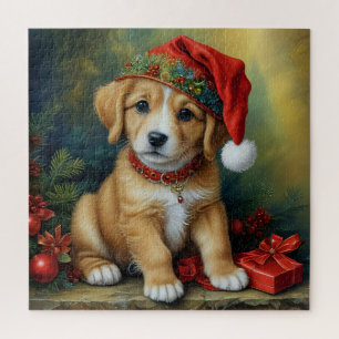Festliche Jungtiere in Weihnachtskostümen - Feiert Puzzle