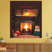 Festliche Kamindekoration Leinwanddruck (Insitu (Wohnzimmer))