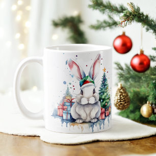 Festliche Kaninchen Weihnachten-Tasse Kaffeetasse