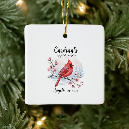 Festliche Kardinäle Keramikornament (Baum)