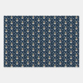 festliche Kayak Weihnachtsbaum rot grün blau Geschenkpapier Set (Vorderseite 2)