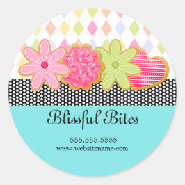 Festliche Kekse Dessert Runder Aufkleber