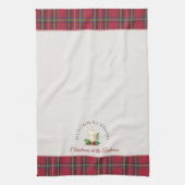 Festliche Kerze Personalisierter Name Weihnachten Geschirrtuch (Vertikal)