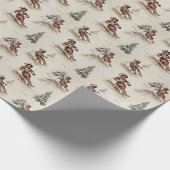 Festliche Kids's Winter Rodelbahn Geschenkpapier (Ecke)