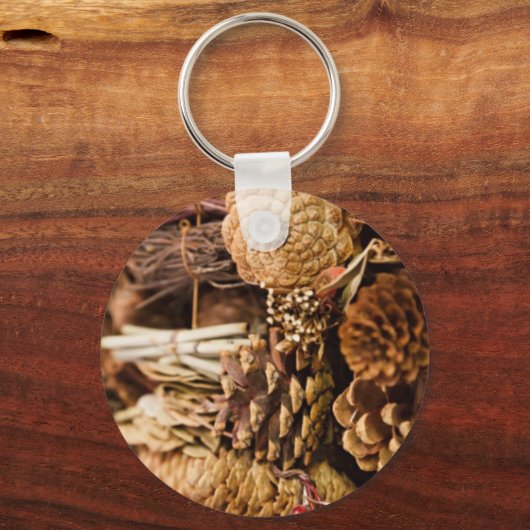 Festliche Kiefernfüße Schlüsselanhänger (Vorderseite)