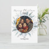 Festliche Kiefernzweige Bauble Foto Weihnachten (Stehend Vorderseite)