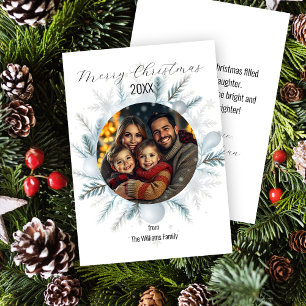 Festliche Kiefernzweige Bauble Foto Weihnachten