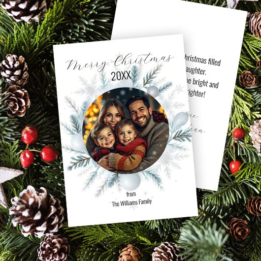 Festliche Kiefernzweige Bauble Foto Weihnachten