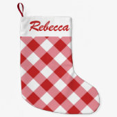 Festliche klassische Dekoration für Karierte Ferie Kleiner Weihnachtsstrumpf (Vorderseite)