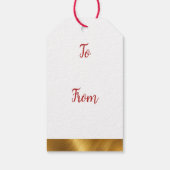 Festliche Kleider von Holly Botanical Geschenkanhänger (Rückseite)