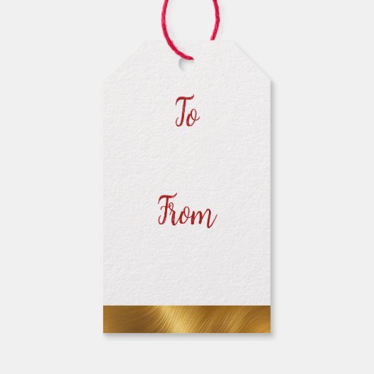 Festliche Kleider von Holly Botanical Geschenkanhänger (Rückseite)