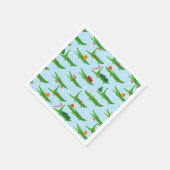 Festliche Krokodile in Weihnachtskostümmuster Serviette (Ecke)