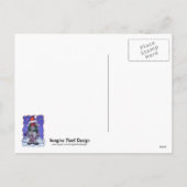 festliche Kuh Feiertagspostkarte (Rückseite)