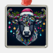 festliche Kuh Ornament Aus Metall (Vorne)