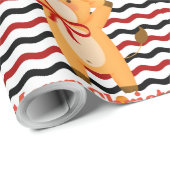 Festliche Kuh Weihnachten Hübsch und elegant Geschenkpapier (Rolleneckpunkt)