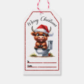 Festliche Kuhtoilettenmarke für Weihnachten Geschenkanhänger (Vorderseite)