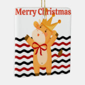 Festliche Kuhweihnachtszeit, Hübsch und elegant Keramikornament (Rechts)
