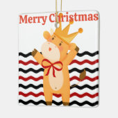 Festliche Kuhweihnachtszeit, Hübsch und elegant Keramikornament (Links)