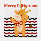 Festliche Kuhweihnachtszeit, Hübsch und elegant Keramikornament (Rückseite)