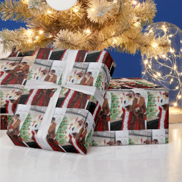 Festliche Kunst Deko Retro Vintage Weihnachtsfraue Geschenkpapier