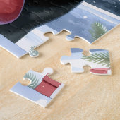 Festliche Labrador Retriever Dog Weihnachtsfeierta Puzzle (Seite)