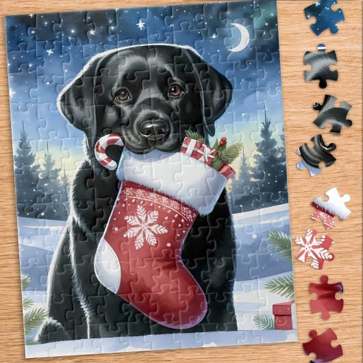 Festliche Labrador Retriever Dog Weihnachtsfeierta Puzzle